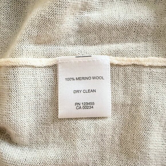 LORD & TAYLOR Women's cream fine merino sweater, S - Picture 7 of 7